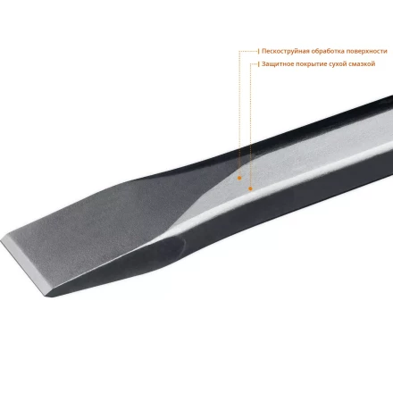 ЗУБР БУРАН, 35 х 400 мм, HEX 28, плоское зубило (29380-35-400) купить в Уфе