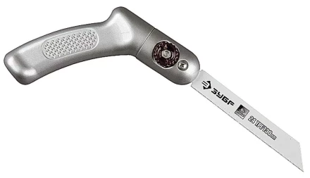 Ножовка ЗУБР &quot;ЭКСПЕРТ&quot; &quot;ТРАНСФОРМЕР&quot; универсал складная многопозицион, с биметаллическим полотном шаг 1мм, 24TPI, 130мм 4-15187 купить в Уфе