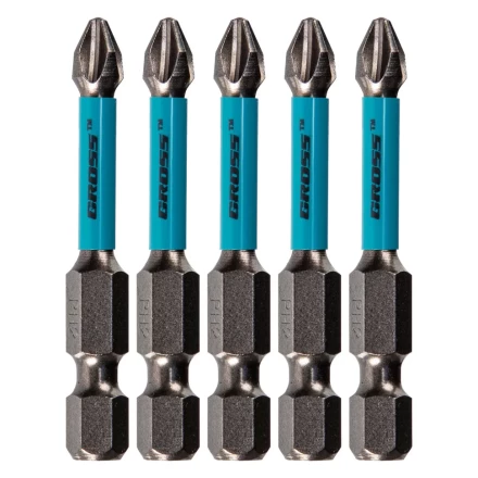 Набор Бита торсионная PH2 x 50 мм Gross 11490, для ударных шуруповертов, 5 шт. купить в Уфе