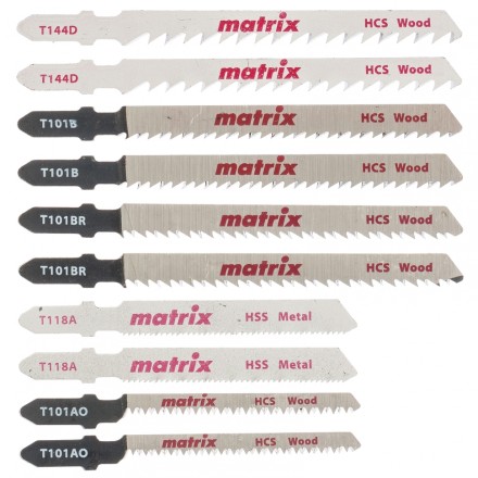 Набор полотен для электролобзика универсальный 10 шт T-SET1003 Matrix 78247 купить в Уфе