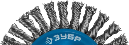 ЗУБР &quot;ПРОФЕССИОНАЛ&quot;. Щетка дисковая для УШМ, плетеные пучки стальной проволоки 0,5мм, 100ммхМ14 35192-100_z02 купить в Уфе