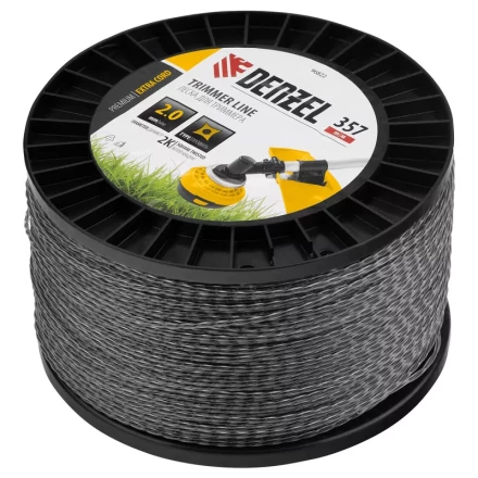Леска для триммера двухкомпонентная витой квадрат, 2,0мм х 357м, на DIN катушке EXTRA CORD// Denzel 96822 купить в Уфе