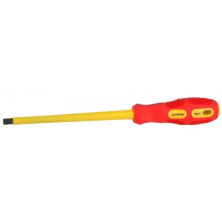 Отвертка STAYER &quot;PROFESSIONAL&quot; &quot;MAX-GRIP&quot; диэлектрическая, двухкомпонентная рукоятка, Cr-V, SL 8,0x175мм 25827-08-175 G купить в Уфе