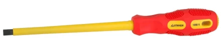 Отвертка STAYER &quot;PROFESSIONAL&quot; &quot;MAX-GRIP&quot; диэлектрическая, двухкомпонентная рукоятка, Cr-V, SL 8,0x175мм 25827-08-175 G купить в Уфе