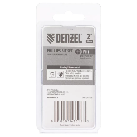 Бита PH1x50, 5 шт. Denzel 7711315 купить в Уфе