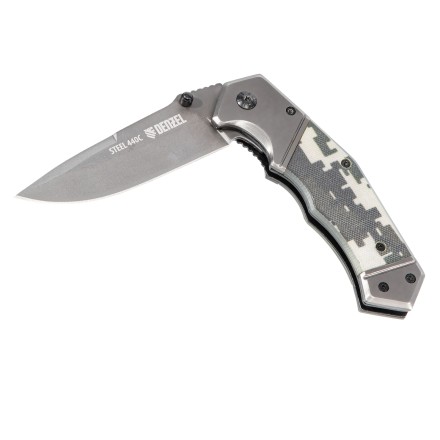 Нож складной Denzel 79209, многоцелевой, системы Liner-Lock, с накладкой G10 на эргономичной рукоятке купить в Уфе