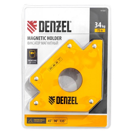 Фиксатор магнитный для сварочных работ усилие 75 LB Denzel 97560 купить в Уфе
