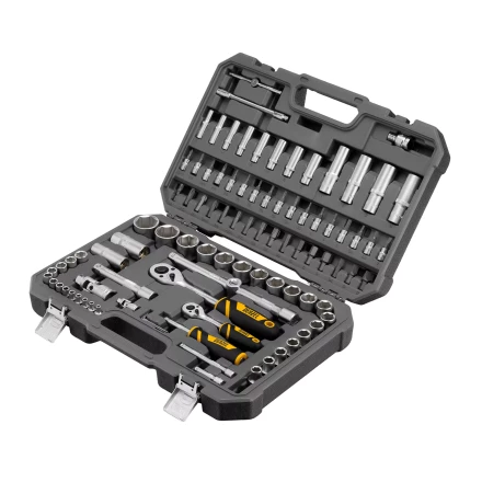 Набор инструментов Denzel 15813, 1/2&quot;, 1/4&quot;, CrV, S2, пластиковый кейс, 94 предмета купить в Уфе