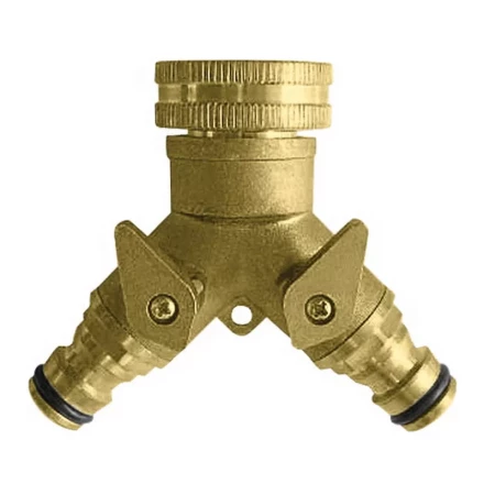 Распределитель латунный 2-х канальный G 1/2&quot; G 3/4&quot;  Кратон 5 01 04 059 купить в Уфе