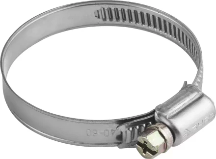 Хомуты ЗУБР "ЭКСПЕРТ", нерж. сталь, накатная лента 9 мм, 40-60 мм, 5 шт 3787-40-60 купить в Уфе