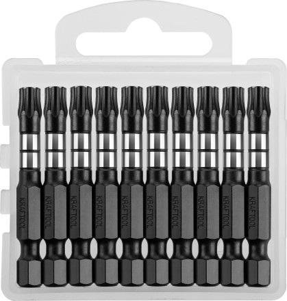 Биты для ударных шуруповертов KRAFTOOL Impact Pro TX 26195-30-50-S10 купить в Уфе