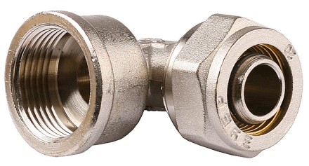 Уголок ЗУБР с внутренней резьбой, цанга-гайка, 1/2&quot;х16х2,0 мм, никель 51410-16-1/2 купить в Уфе