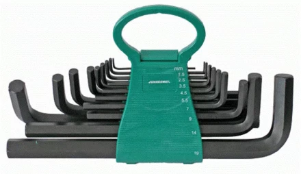 Набор ключей шестигранных коротких 1,5-19мм 18предметов Jonnesway  H01MH118S 48732 купить в Уфе
