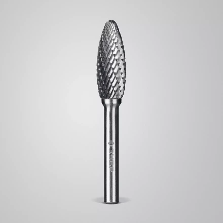 Зубр Твердосплавная борфреза H - пламя, 12 х 32 мм, радиус 2.5 мм (28807-12-32) купить в Уфе