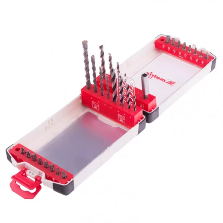 Набор сверл комбинированный сверла по металлу 1-6 мм бетону 4-8 мм дереву 3-6 мм биты 16 шт адаптер 32 предмета Pro Matrix 725632 купить в Уфе