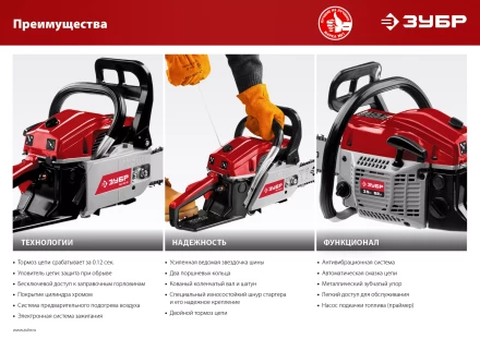 Бензопила ПБЦ-М49-45 серия МАСТЕР купить в Уфе