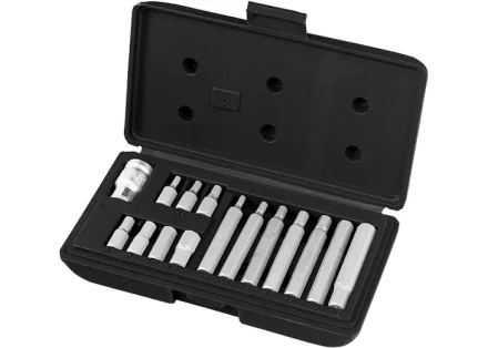 Набор бит HEX, хвостовик-шестигранник 1/2&#039;&#039;, CrV,10 мм, 15 предм  STELS 11313 купить в Уфе