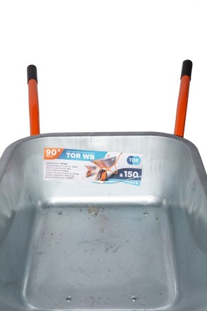Тачка строительная 90 л 150 кг TOR WB одноколесная 1025872 купить в Уфе