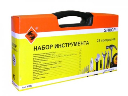 Набор инструмента 28 предметов пластиковый кейс 57052 купить в Уфе
