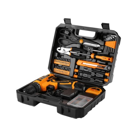 Дрель аккумуляторная DEKO Banger 12V + набор инструмента 93 предмета, 063-4167 купить в Уфе