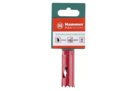 Коронка биметаллическая HAMMER Ф20х38мм 1/2&quot; BiMETALL (224-002) купить в Уфе