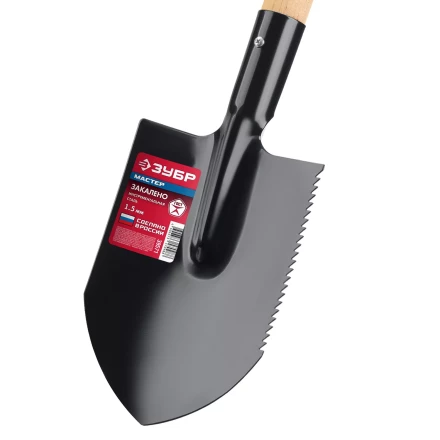 ЗУБР МАСТЕР, 210х154х550мм, полотно 1.5мм, закалено, дерев. черенок высш. сорт, туристическая лопата (39571) купить в Уфе