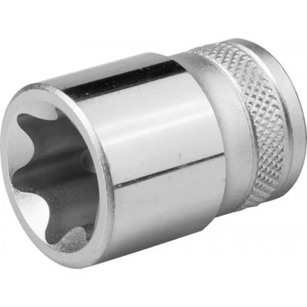 Торцовая головка KRAFTOOL &quot;INDUSTRIE QUALITAT&quot;, Cr-V, внешний TORX, хромосатинированная, 1/2&quot;, Е 24 27810-24_z01 купить в Уфе