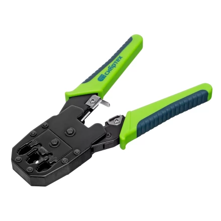 Клещи для обжима телефонных и компьютерных клемм Сибртех 17733 4P, 6P, 8P, функция обрезания проводов купить в Уфе