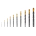 Набор сверл по металлу, 1-10 мм, HSS-Tin, Golden Tip, 10 шт Denzel 72316 купить в Уфе