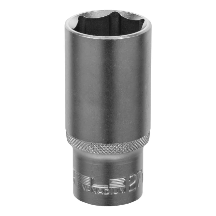 Головка торцевая удлиненная, 27 мм, шестигранная, CrV, под квадрат 1/2 Stels 13884 купить в Уфе