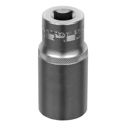 Головка торцевая удлиненная, 27 мм, шестигранная, CrV, под квадрат 1/2 Stels 13884 купить в Уфе