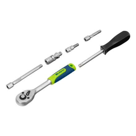 Набор инструментов Сибртех 13399, 1/4&quot;, пластиковый кейс 56 предметов купить в Уфе