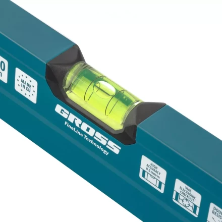 Уровень алюминиевый 600 мм фрезеровка 3 глазка Prazision Gross 34440 купить в Уфе