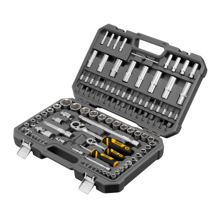Набор инструментов Denzel 15814, 1/2&quot;, 1/4&quot;, CrV, S2, пластиковый кейс, 109 предметов купить в Уфе