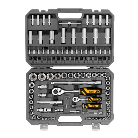 Набор инструментов Denzel 15814, 1/2&quot;, 1/4&quot;, CrV, S2, пластиковый кейс, 109 предметов купить в Уфе