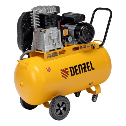 Компрессор воздушный рем. привод Denzel BCI 2200/100, 2,2 кВт, 100 литров, 420 л/мин купить в Уфе