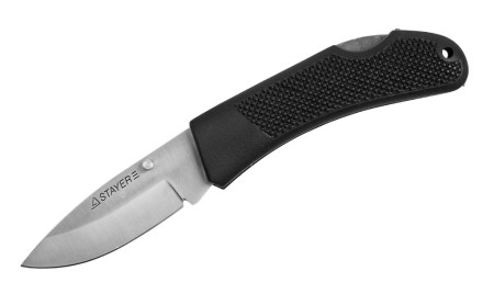 Нож STAYER складной с обрезиненной ручкой, средний 47600-1_z01 купить в Уфе