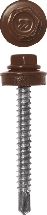 Саморезы ЗУБР окраш., RAL 8017 шокол.-коричн., для крепл. кров. матер. к дерев. обреш., 4.8x60мм, 200шт 4-300315-48-060-8017 купить в Уфе
