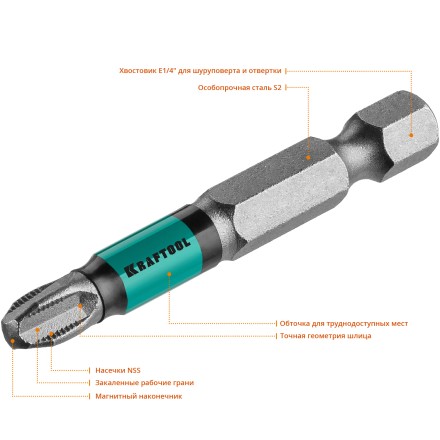 Биты KRAFTOOL OPTIMUM PH 26122-3-50-10 купить в Уфе
