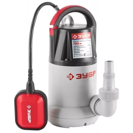 Насос ЗУБР погружной, дренажный, для чистой воды, напор 8,5 л, 250 л/мин, 750Вт ЗНПЧ-750 купить в Уфе