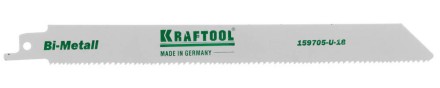 Полотно KRAFTOOL &quot;INDUSTRIE QUALITAT&quot;, S1122VF, для эл/ножовки, Bi-Metall, по металлу, дереву, шаг 1,8-2,5мм, 180мм 159705-U-18 купить в Уфе