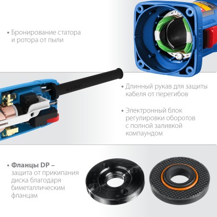 ЗУБР 1100 Вт, d125 мм, УШМ, регулировка оборотов, Профессионал (УШМ-П125-1100 Э) купить в Уфе