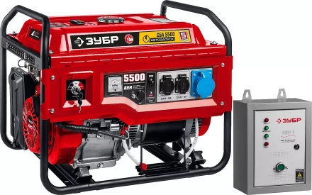 ЗУБР 5500 Вт, бензиновый генератор с автозапуском (СБА-5500) купить в Уфе
