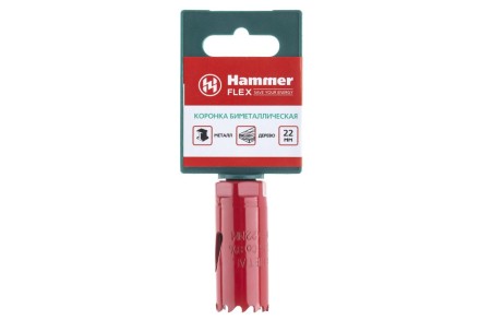 Коронка биметаллическая HAMMER Ф22х38мм 5/8&quot; BiMETALL (224-003) купить в Уфе
