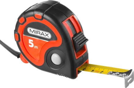 Рулетка MIRAX, 3 стопора, двухкомпонентный пластиковый корпус, 5мх19мм 34013-05-19 купить в Уфе