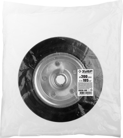 ЗУБР d 200 мм, г/п 185 кг, игольчатый подшипник, резина/металл, колесо, Профессионал (30936-200) купить в Уфе