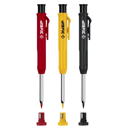 ЗУБР АСК набор: 18 сменных грифелей: 6ч + 6ж + 6к ( d 2,8 мм, HB), 3 автоматических карандаша (06312-H6) купить в Уфе