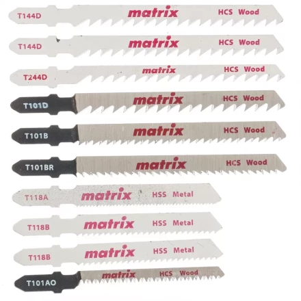 Набор полотен для электролобзика универсальный 10 шт T-SET1001 Matrix 78246 купить в Уфе