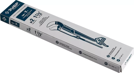 Ключ трубный рычажный ЗУБР &quot;ПРОФЕССИОНАЛ&quot;, тип &quot;S&quot;, изогнутые губки для труднодоступ мест, цельнокованный, Сr-V, № 2, 1,5&quot; 27336-2_z01 купить в Уфе