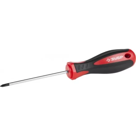 Отвертка ЗУБР &quot;МАСТЕР&quot;, Cr-v, эргономичная двухкомпонентная рукоятка, PH0x75мм 25062-0-075_z02 купить в Уфе